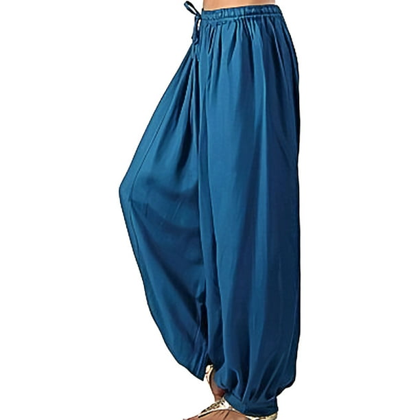 Sonducket Pantalón de pierna ancha para mujer Pantalones deportivos Jogging Yoga Danza Niñas Ropa de playa Pantalón de farol Pantalones de Type3 NO3