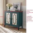 thumbnail image 3 of Kings Brand Furniture Sea Green Antique Accent Cabinet, Mirrored Doors, 2 Shelves, 3 of 7