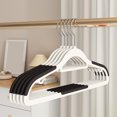 thumbnail image 6 of JingChun Plastic Hangers 10 Pack Heavy Duty Dry Wet Clothes Hangers with Non-Slip Pads Space Saving Thickness Super Lightweight Organizer, 6 of 6