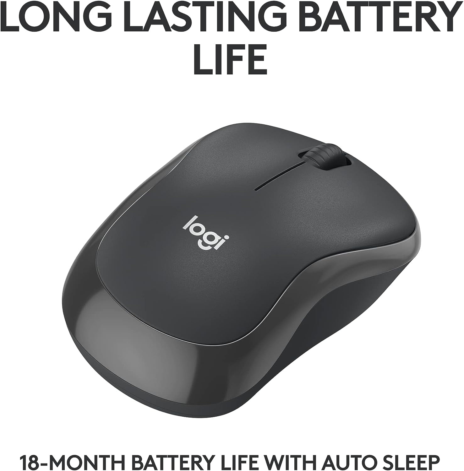 M240 Silent Bluetooth Mouse, Wireless, Compact, Portable, Smooth Tracking, 18-Month Battery, for Windows, macOS, ChromeOS, Compatible with PC, Mac, Laptop, Tablets - Graphite