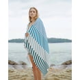 thumbnail image 2 of Colorful Stripe Beach Towels Oversized Super Absorbent, Modern Teal Blue Green Vertical Striped Lightweight Bath Towel Quick Dry Sets For Bathroom/Pool/Rv Camping/Beach Play/Gym Room/Picnic 30"x60", 2 of 8