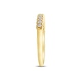 thumbnail image 5 of 1/5 CT Round Cut Natural White Diamond Half Eternity Engagement Ring In 14K Yellow Gold Plated 925 Sterling Silver (Color: I-J, Clarity: I2-I3, 0.20 Cttw) -4, 5 of 7