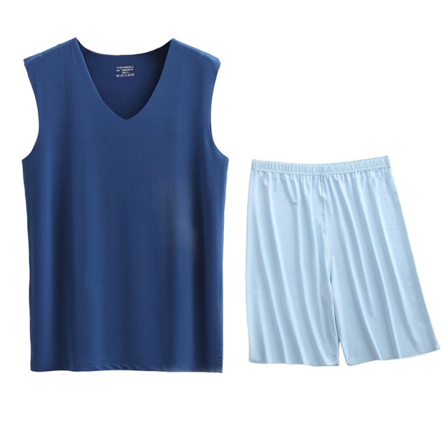 Conjunto Deportivo de los Hombres, Moda Casual de Color Sólido Cuello en V sin Mangas de Elasticidad Superior para el Desgaste Al Aire Libre, Traje Atlético de Humedad