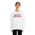 thumbnail image 4 of Chocolate Sweatshirt Gifts Crew Neck Shirt Long Sleeve Unisex, 4 of 7