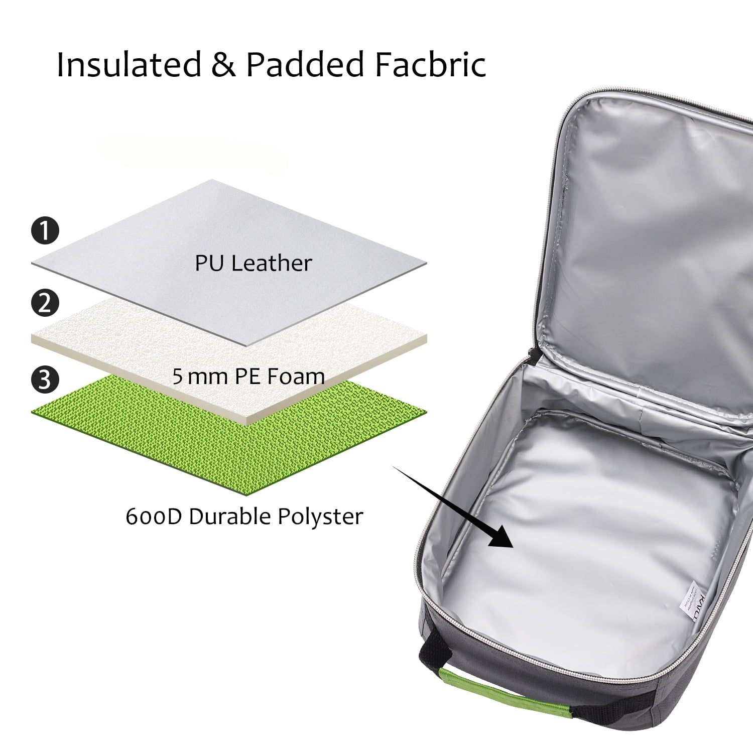 Kato Insulated Lunch Bag Small Portable Cooler Box Tote for Work School Men and Women Walmart