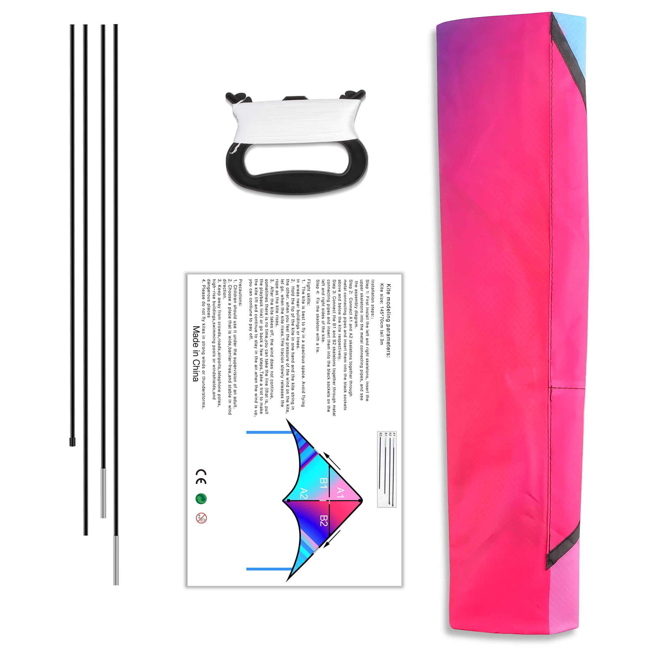 JEKOSEN 55 Delta Kite Large Kites For Kids And Ghana