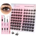 thumbnail image 1 of Kit de racimos de pestañas Fyonas Manga Lash Natural, 80 unidades con pegamento, 1 of 7