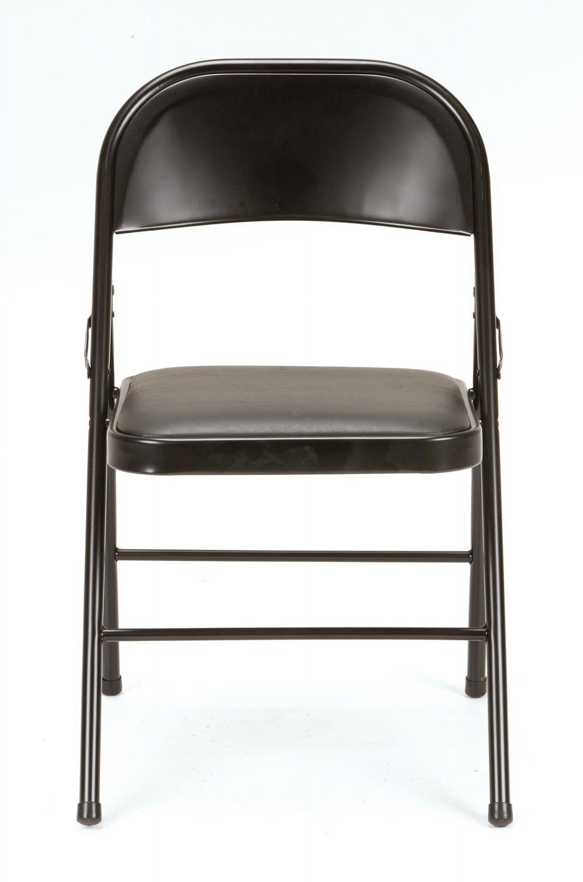 Mainstays Vinyl Folding Chair (4 Pack), Black - image 5 of 12
