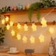 thumbnail image 1 of Guirnalda de luces decorativas de Pascua | Luces LED blancas de plástico de 10 a 20 bombillas | Brillo suave y cálido | Decoración navideña flexible para interiores y exteriores | Iluminación fes, 1 of 5
