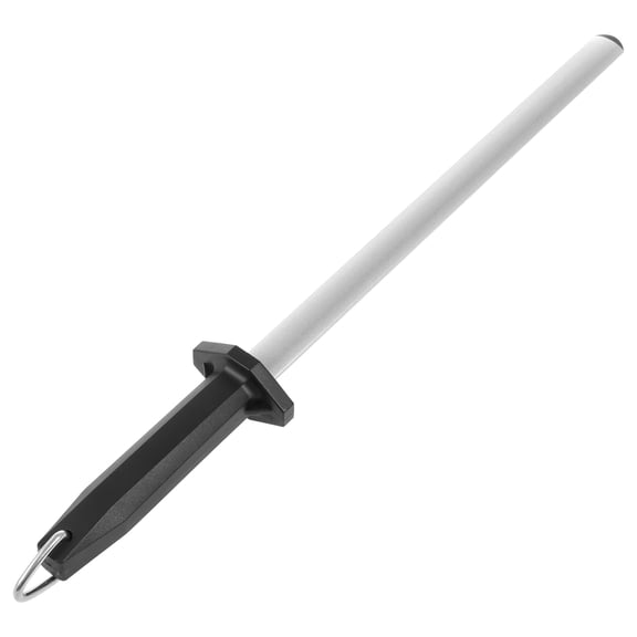 12inch Diamond Honing Steel with Ergonomic Handle Professional Knife Sharpener Rod Lightweight Diamond Knife Sharpening Steel Rod for Honing Knife Blades Chef Knives and Shears