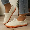 thumbnail image 4 of EKVAHL Women's Orthopedic Barefoot Sneakers, Slip‑On Wide Width Walking Shoes, Flexible Beach Home Casual Tennis Shoes Beige, 4 of 4