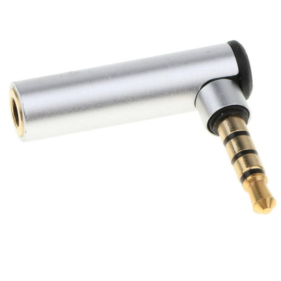 Ángulo de sonido De 3.5 Mm Y 4 piezas, , Enchufe A Enchufe, Enchufe Adaptador Plata Hugo Conector jack de audio