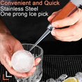 thumbnail image 5 of Juego De Picahielos De Trituradora De Hielo De Acero Inoxidable De 2-7,24 Pulgadas Y 6,8 Pulgadas Con Mango De Madera Trituradora De Hielo De Estilo Japonés Ideal Para Bares Y Hogar, 5 of 5