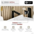 thumbnail image 5 of Stylish 12" Ht Single Handle Matte Black & Brushed Gold Vessel Bathroom Faucet B-122NG, 5 of 13