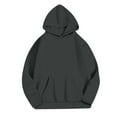 thumbnail image 7 of HomeDM Women's Pullover Hoodie Tops Soft Lightweight Long Sleeve Kangaroo Pocket Solid Color Basic Casual Sweatshirts, 7 of 7