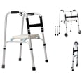 thumbnail image 2 of Andadera Adulto 4 En 1 plegable Ortopedica con Asiento Ruedas intercambiables Altura Ajustable, 2 of 11