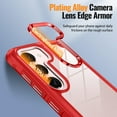 thumbnail image 4 of Samsung Galaxy S23 Plus Clear Case, 20X Anti-Yellowing, 2 Tempered Glass Screen Protectors, 4 Airbags, 10FT Dropproof - Red, 4 of 13