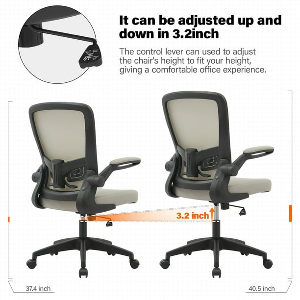 Desk Computer Chair with Flip up Armrests, Office Chair, FelixKing