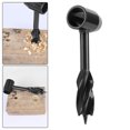 thumbnail image 4 of Woodworking Tools, Auger Bit Wear Resistant Finely Polished Edge Sturdy Incisive With Leather Sheath For Mallet For Table Black, 4 of 8