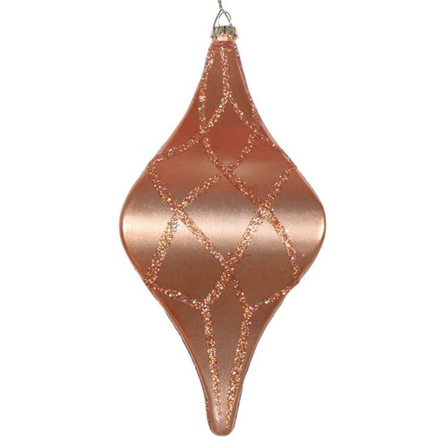 Vickerman MT198458D Ornement Candy Glitter Net Drop Or Rose 8 Po.
