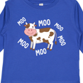 thumbnail image 4 of Inktastic Cute Cow Moo Farm Animal Boys or Girls Long Sleeve Toddler T-Shirt, 4 of 5