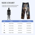 thumbnail image 4 of Picia Oil Painting Tribal Wolf Mens Soft Woven Cotton Elastic Waistband Sleep Pajama Pant Lounge Sleep Pant With Pockets And Drawstring-Small, 4 of 9