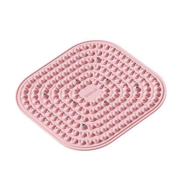 Almohadilla de masaje de pies con acupresión, portátil, compacta, antideslizante y ligera para el hogar. Rosa