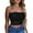 A001-Black, variant on SAATLERI Tube Tops for Women Strapless Crop Top Double Lined Basic Tee Sleeveless Bandeau 2025 Summer Going out Shirts