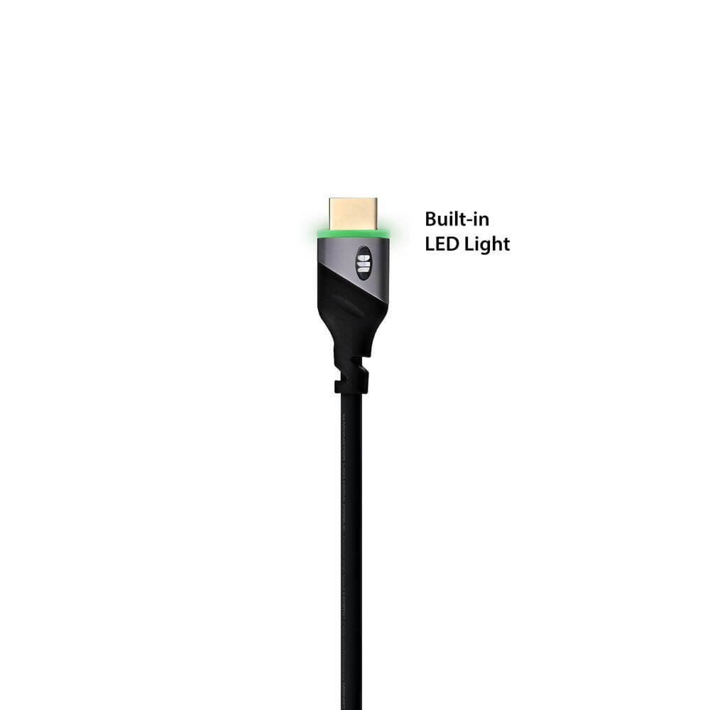 Monster High Speed 4K HDR HDMI Cable with Built-in Green LED Light - 6ft - image 4 of 6