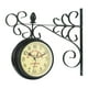 thumbnail image 1 of Reloj de pared de doble cara Sunnimix Metal negro 28x24x7.5CM, 1 of 8