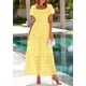 thumbnail image 3 of Vestido de Verano PRETTYGARDEN 2025 con Escote Cuadrado y Mangas Abullonadas, 3 of 8
