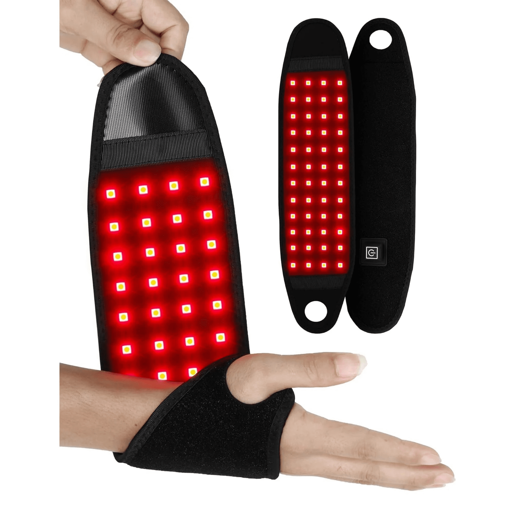 Red & Infrared Light Wrist Band, Flexible Support Wrap for Hands and Wrists