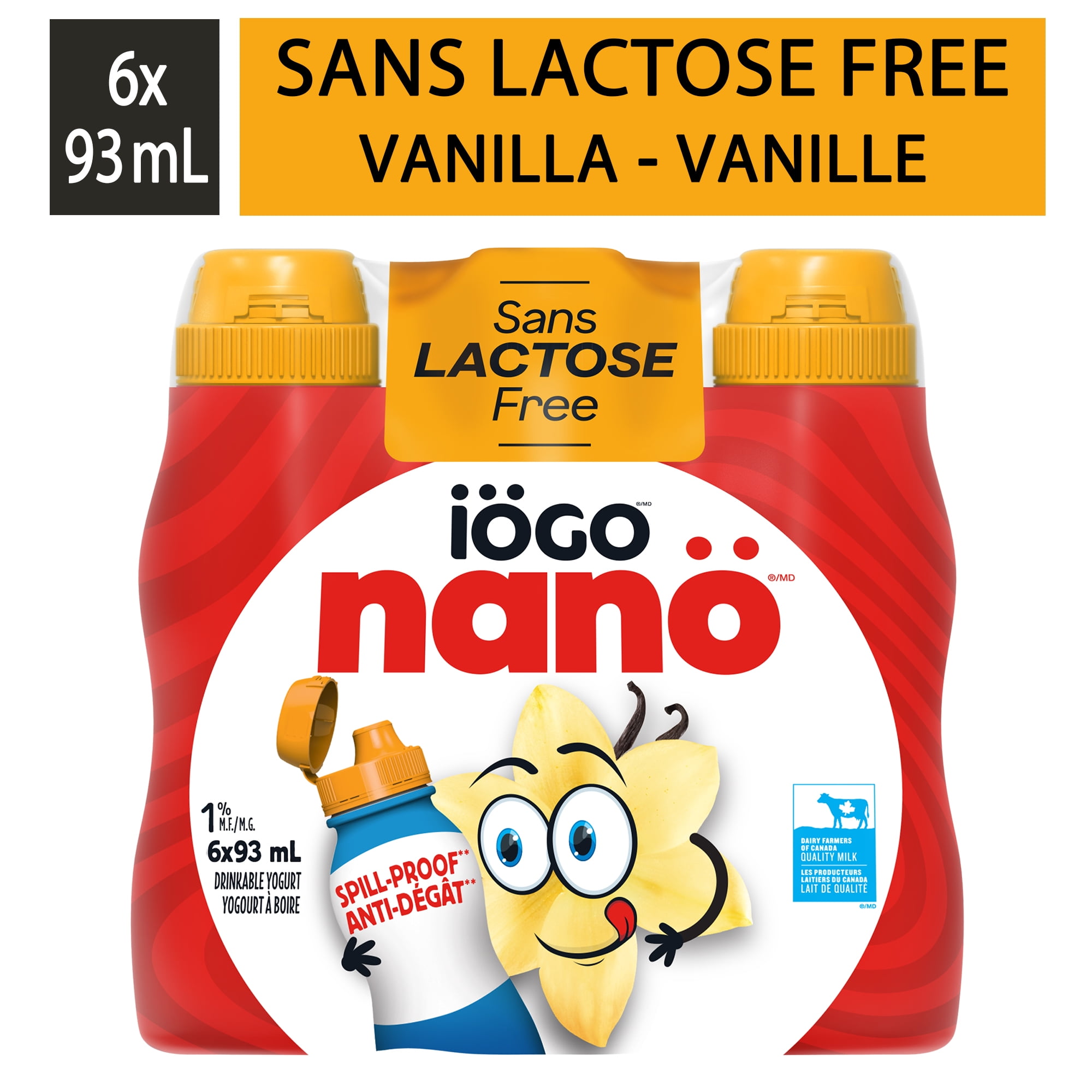 iOGO Nano Vanille Sans Lactose 6x93ml 6x93ml