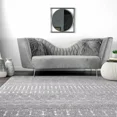 thumbnail image 2 of Contemporary Geometric Moroccan Blythe Trellis Area Rug in Dark Grey Size 2' x 3', 2 of 3