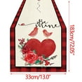thumbnail image 3 of FYTPOV Valentines Day Decor Table Runner, Red Heart Roses Table Runner for Wedding Party, Christmas Runner for Table Home Decor, 13x72 inch, 3 of 5