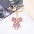thumbnail image 3 of Hearth & Gear Sparkly Gold Plated Color Rhinestone Bow Keychains For Women Charms For Key Purse, 3 of 3