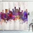 thumbnail image 1 of Ambesonne Minnesota Shower Curtain, Grunge Splashes Cityview, 69"Wx84"L, Multicolor, 1 of 3