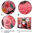 thumbnail image 3 of Designart "Owls' Gaze in Pink and Blue Hues III" Animals Framed Wall Art Decor - Modern Farmhouse Pink Owl Bedroom Framed Canvas Wall Art, 3 of 6