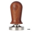 thumbnail image 1 of Prensa de café espresso de acero inoxidable con base plana de madera, 1 of 8