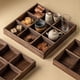 thumbnail image 3 of Rectangular Wooden Tray Party Appetizer Platter Veggie Dish for Nuts Candie Appetizers, 3 of 5