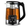 thumbnail image 1 of Gourmia 1.7L Programable Glass Kettle with Touch Display, Infuser, Black, 1 of 8
