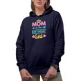 thumbnail image 2 of Mom of the Birthday Girl, Mother of the Bday Girl, Navy Blue Hooded Sweatshirt or Hoodie, Medium, 2 of 5