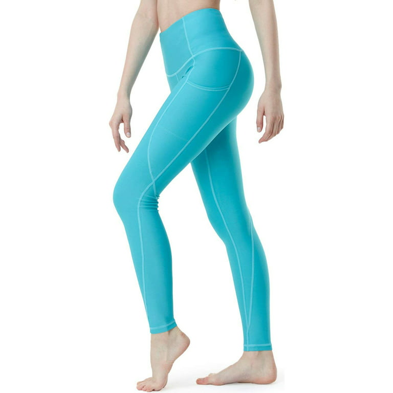 TSLA Tesla FYP54 Women's Tummy Control Yoga Pants - XS - Solid Aqua