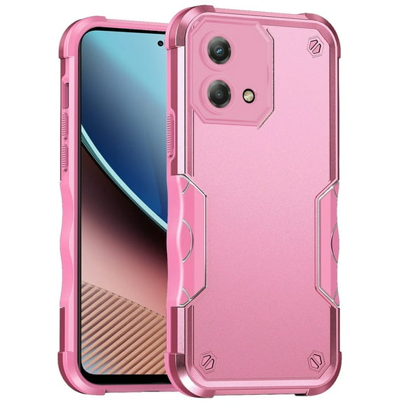 For Motorola G Stylus 5G (MultiCarrier 6.6" 16MP Camera) 2023 Exquisite Tough Shockproof Hybrid Case Cover - Pink