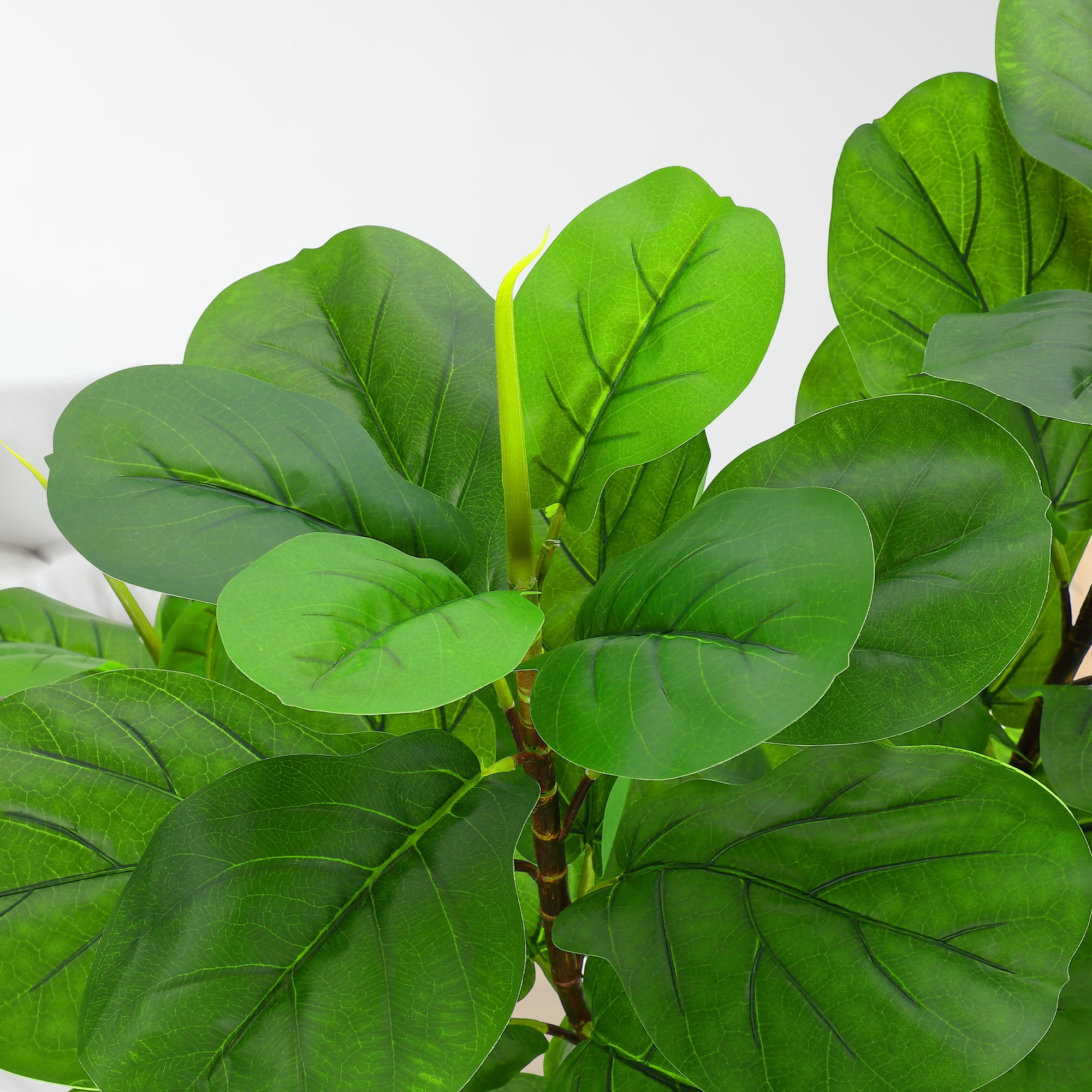 Artificial Fiddle Leaf Fig Tree,6ft Potted Ficus Lyrata Faux Plant with Dried Moss,Modern Artificial Tree with 86 Fiddle Leaves for Indoor House Home Office Housewarming Porch