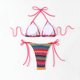thumbnail image 5 of Trajes de Baño de Bikini de Mujer con Cuello en V Impresión Push-Up Pad Set de Trajes de Baño, Nylon para la Piscina de Playa Y las Vacaciones de Verano, Cobertura Sexy, 5 of 9