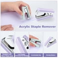thumbnail image 3 of Uxcell Acrylic Staple Remover, 2 Pcs Heavy Duty Staple Puller Removal Tool with Lock, Purple, 3 of 6