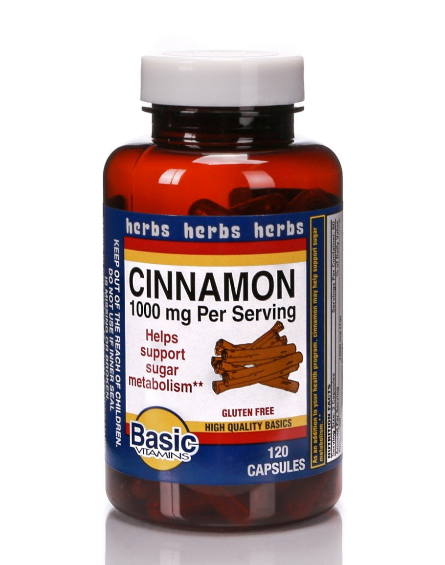 Basic's Vitamins Cinnamon Tablets, 1000 mg, 120 Count