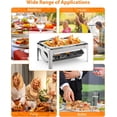 thumbnail image 4 of Garvee Chafing Dishes for Buffet 9 QT, with Roll Top &  Glass Window, Full Size, Silver., 4 of 7