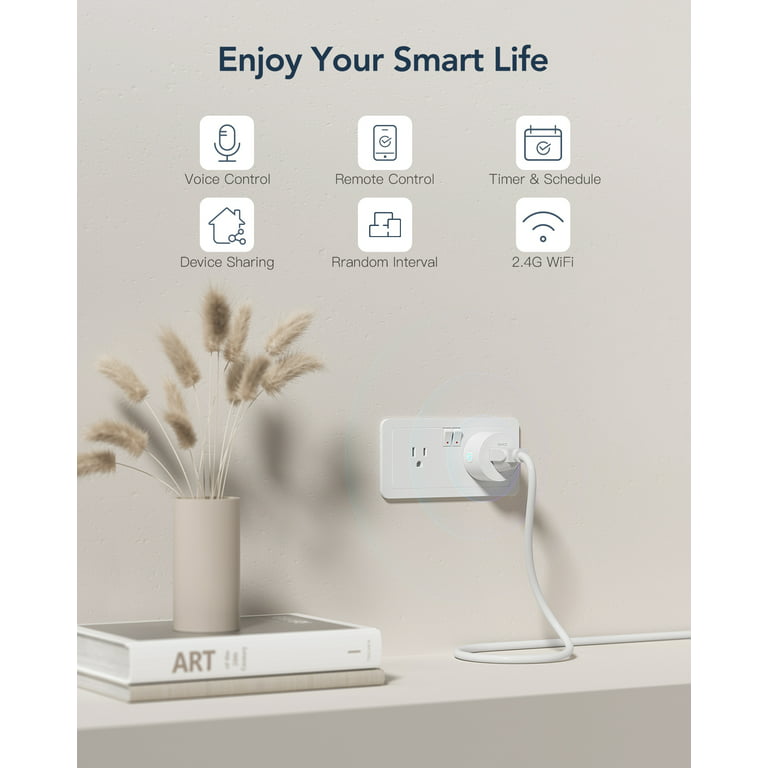 GNCC Smart Plug Alexa WiFi Plug That Compatible with Alexa with Remote Control, Timer, Voice Control, SmartThings with SmartLife App, Gsp01, White